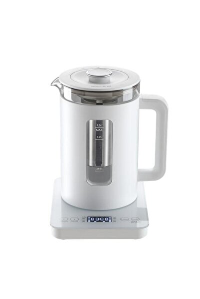Generic homix 950W Digital Compact Electric Kettle White and Silver 1.5 Liter G1612E
