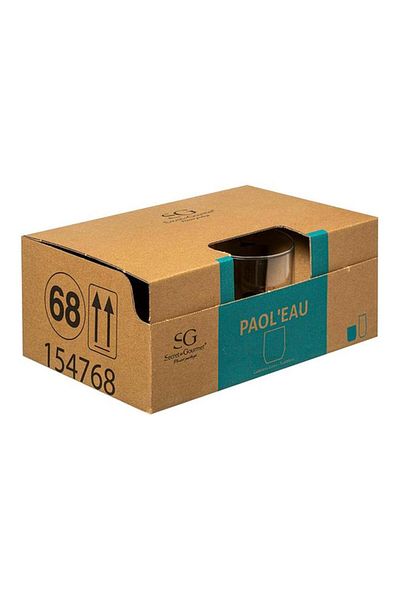 Generic كوب قصير من Secret de Gourmet Paol'eau مطلي بالتفلون، زجاج شفاف، 310 مل