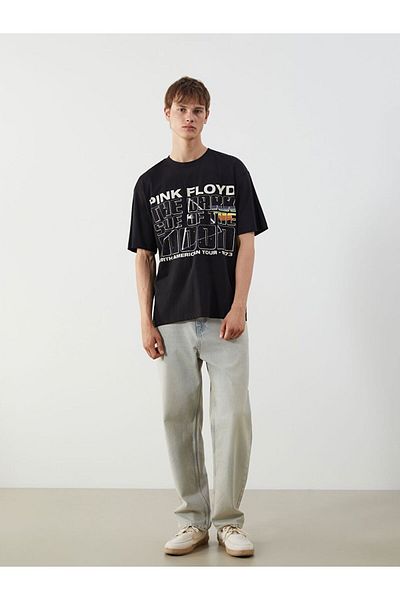 LC Waikiki Ανδρικό μπλουζάκι XSIDE Crew Neck με στάμπα χτενισμένο βαμβακερό