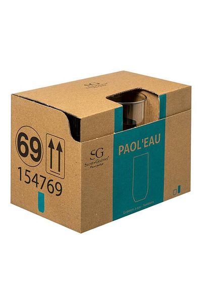 Generic كوب طويل من سيكريت دي جورميه باو لو مطلي بالتيفلون، زجاج شفاف 310 مل