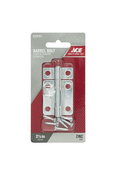 Generic برغي أسطواني مطلي بالزنك من ACE فضي مقاس 2.5 بوصة 01-3008-332