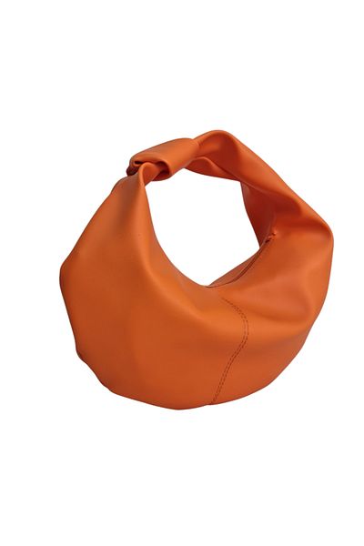 Gloria Women's Orange Mini Knotted Handbag