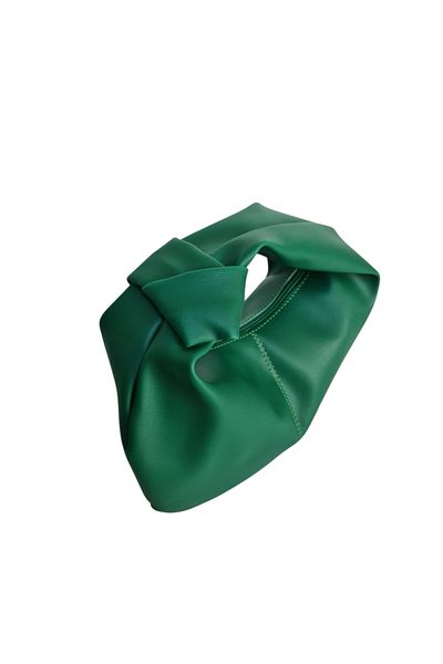 Gloria Women's Green Mini Knotted Handbag