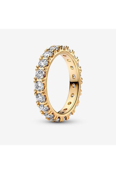 Pandora Inel Eternity cu Zirconiu Strălucitor - Aur de 14K - 54mm