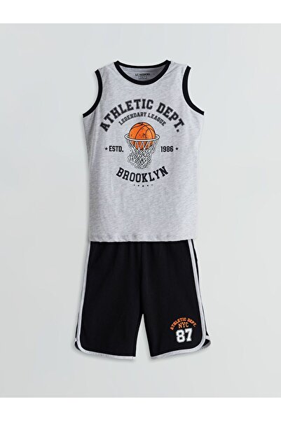 LC Waikiki Crew Neck Men's Shorts Pajama Set