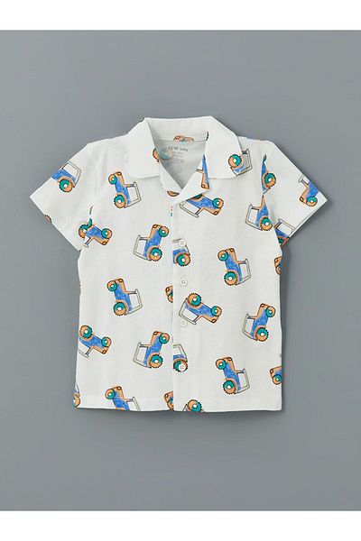 LC Waikiki Lcw Baby Polo Neck Printed Baby Boy Pajamas Suit
