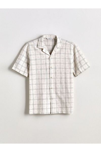 LC Waikiki LCW Vision Regular Fit Kurzarm-Hemd mit Karomuster für Herren