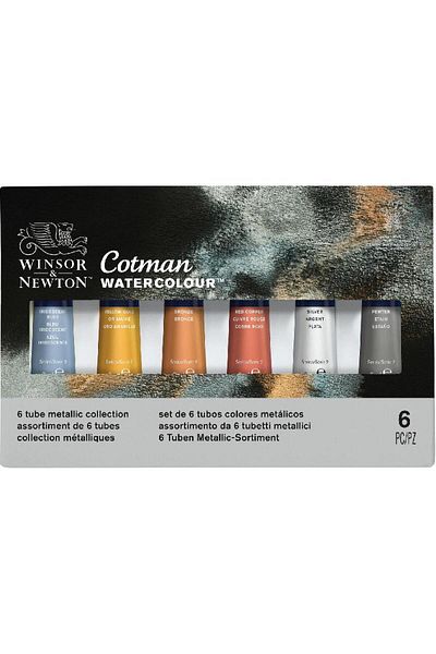 Winsor Newton Cotman Metallic Tube Set Watercolor