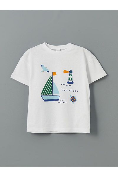 LC Waikiki Lcw Eco Printed Boys' T-Shirt and Shorts 2-Piece