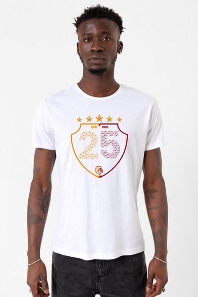 Tshirthane Ανδρικό μπλουζάκι ποδηλασίας 25 Championship Shield White