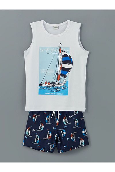 LC Waikiki LCW Kids Crew Neck Men's Tank Top and Swim Shorts