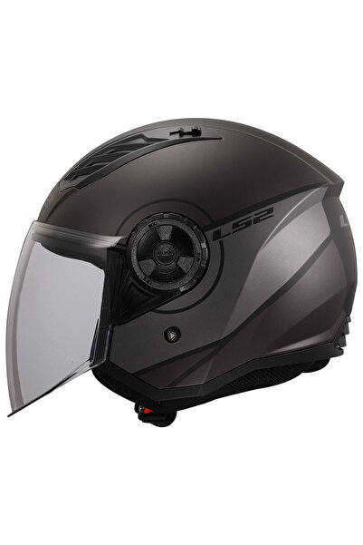 LS2 AIRFLOW 2 COVER MAT SİYAH-GRİ KASK