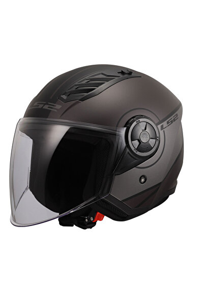 LS2 AIRFLOW 2 COVER MAT SİYAH-GRİ KASK