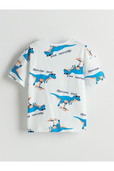 LC Waikiki Lcw Kids Dinosaur Printed Boys' T-Shirt and Shorts Pack of 2