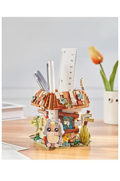 hak-iş oyuncak Loz Mouse House Pen Holder 692 Pieces Lego Building Toy