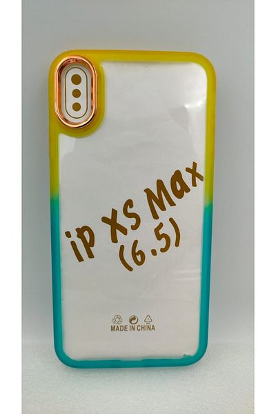 Generic Clear Soft Case Compatible with iPhone XS MAX with Gradient Color Contrast Edge Style1