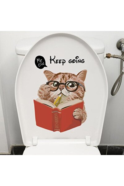 RiverWorld Αυτοκόλλητο River World για τουαλέτες Keep Going Kedi