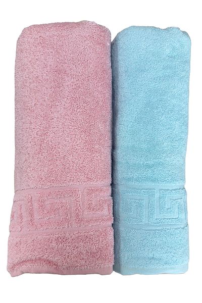 TRUVA Set Towel 70x140cm, 2pcs (Soft pink +Sky Blue)