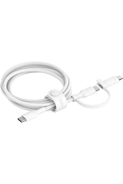 Belkin Boost Charge 2-in-1 Cable USB-C to USB-C/Lightning Sync & Charge Cable 1.50 m ( 4.92 ft )White