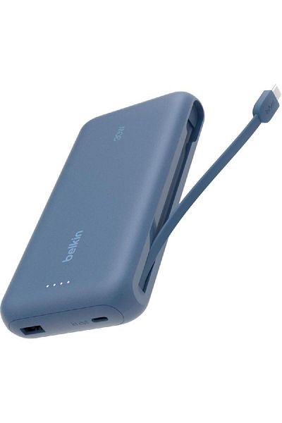 Belkin Boost Charge Power Bank 20000 mAh with Integrated Cable PD Fast Charging (1X USB/1X USB-C)
