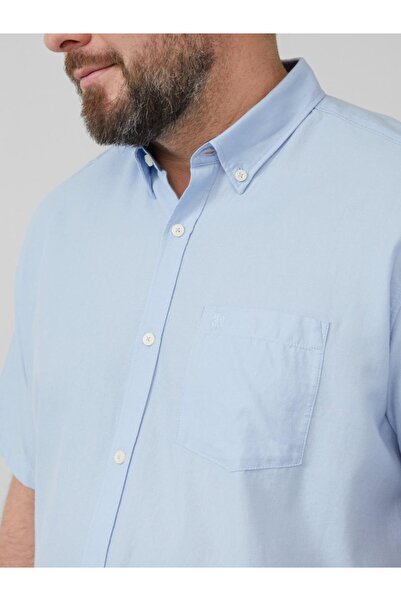 s.Oliver Cămașă bărbătească mărimi mari, mânecă scurtă, buzunar la piept