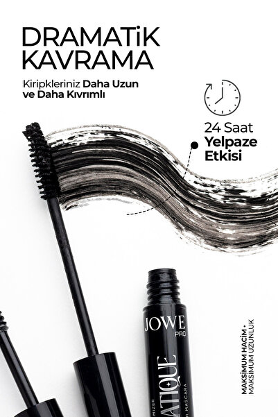 JOWE Kıvrım ve Hacim Veren, Kusursuz Ayıran Dramatique Volume Mascara - Siyah