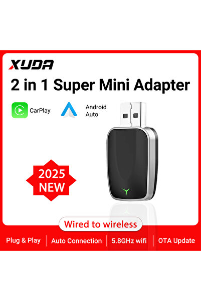 Choice1 صندوق كاربلاي 2 في 1 جديد، محول صغير 2 في 1 بأسلاك إلى لاسلكي، متوافق...