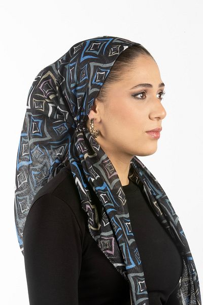 safura New Design Plug-In Bone Scarf - Patterned, Adjustable Neck Elastic, Anti-Slip Velvet Stripe