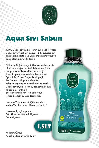 Eyüp Sabri Tuncer Set of 5 Natural Olive Oil Liquid Soaps Eyüp Sabri Tuncer 1.5L and Rosie