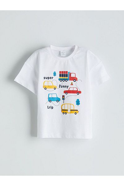 LC Waikiki Lcw Eco Printed Boys' T-Shirt and Shorts 2-Piece