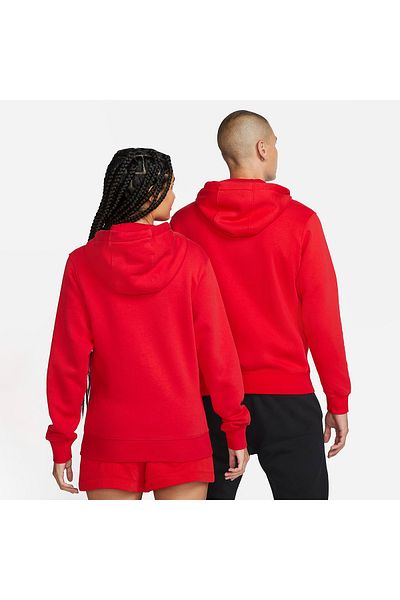 Nike Sportswear Club Fleece Men's Red Hooded Sweatshirt