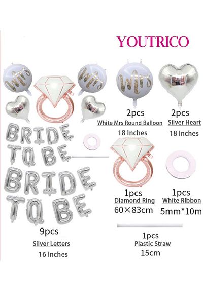 Youtrico Bride to Be Balloon Set - Romantic Proposal Decor for Wedding Engagement Party