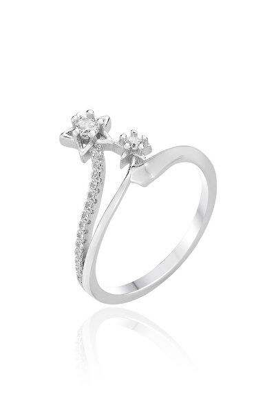 Söğütlü Silver Gümüş rodyumlu zirkon taşlı dilek yıldızı üstten ayarlanabilir...