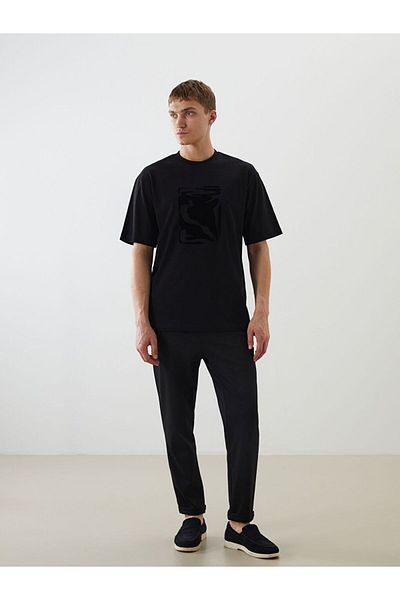LC Waikiki Tricou pentru bărbați din bumbac pieptănat cu imprimeu LCW Vision Crew