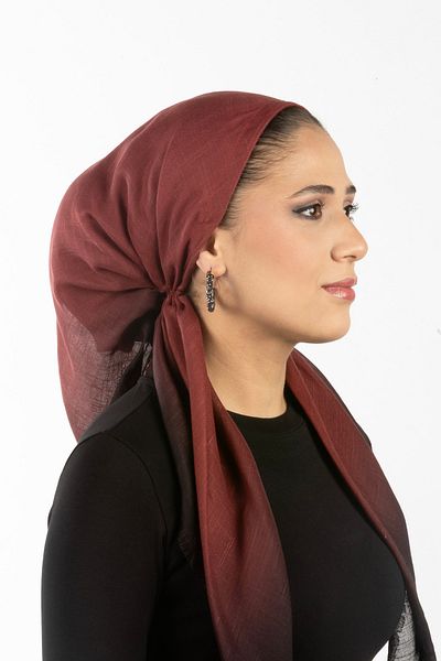 safura New Design Plug-And-Play Bonnet Scarf - Gradient Pattern, Adjustable Neck Elastic, Anti-Slip Velvet Stripe