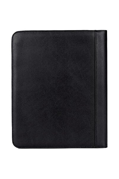 Roco محفظة A4 سوداء مع جيب للأجهزة اللوحية - 4 جيوب وحاملان للبطاقات | منظم ا...