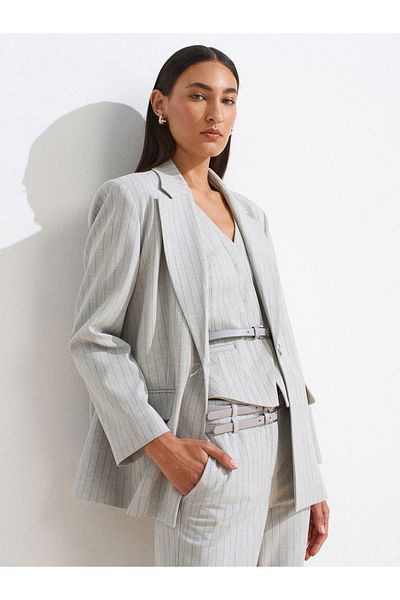 Dilvin 60768 Blazer Jacket-Grey
