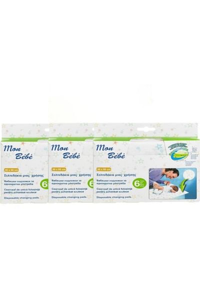 OEM Set Cearceafuri Impermeabile pentru Schimbat Scutece, de Unica Folosinta, 46 x 68 cm, 18 buc