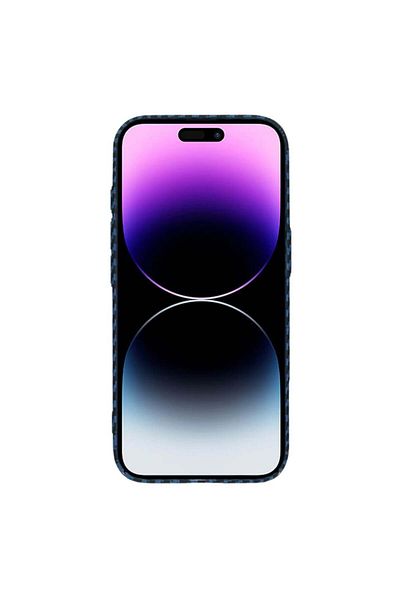 SKYDDAR INNOVATION Husă pentru iPhone 14 Pro Max, textură de carbon, Carbonite FiberShell, cyan, set de stickere