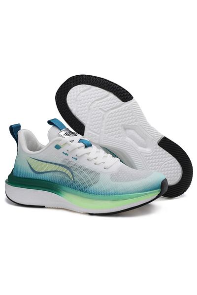 AX Boxing Men's Canvas Sports Shoes, Lightweight Foam Sole, Memory Foam Insole, White-Green, 40, Ax Boxing