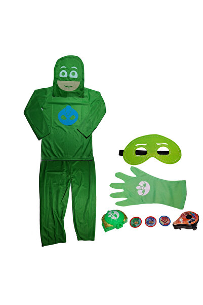 Depox Kostým Hrdinovia v pyžame a doplnky, Sopi Greg, zelený, 5-7 rokov, 110-120 cm