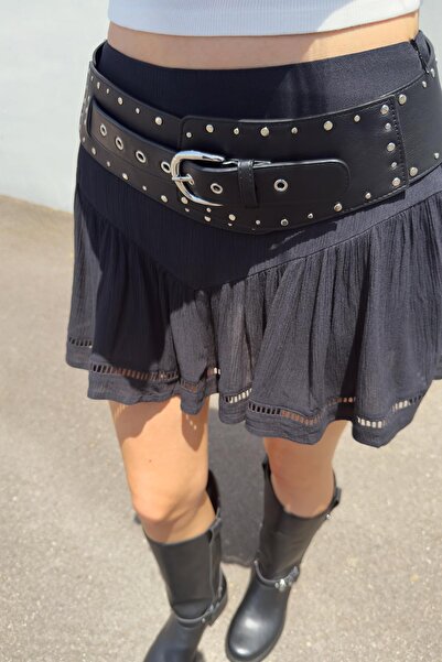 Bershka Textured mini skirt