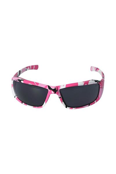 Generic erorex Wrap Around Safety Glasses Huntress Pink Camo and Smoke XB116-H1