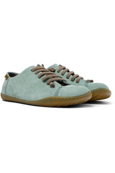 CAMPER Women's Green Casual Sneaker with Genuine Leather, Vibrant Elastic Laces, Soft Sole Peu