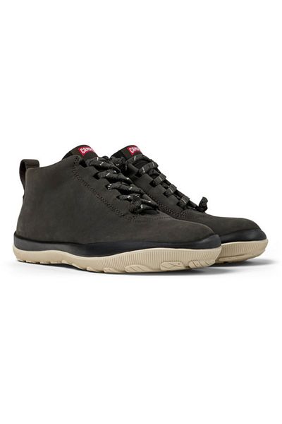 CAMPER Women's Grey Genuine Leather Hook And Loop Winter Ankle Boots - PeuPistaGore