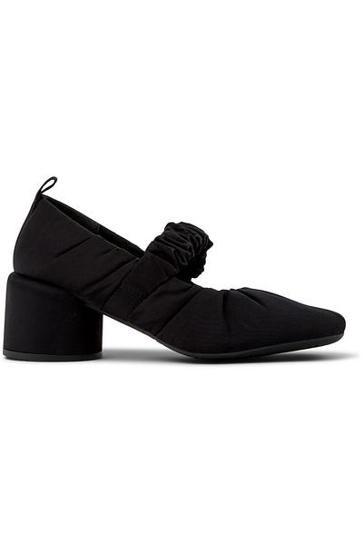 CAMPER Women's Black Thick-Heeled Shoes with Elastic Band Detail for Everyday Comfort Niki