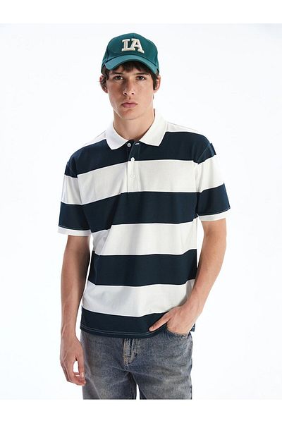 LC Waikiki Xside Polo Collar Striped Men's T-Shirt