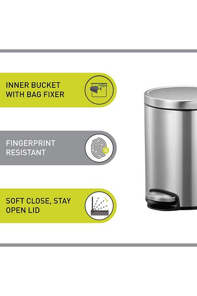 EKO EK91153 Eco 12L Steel Waste Bin