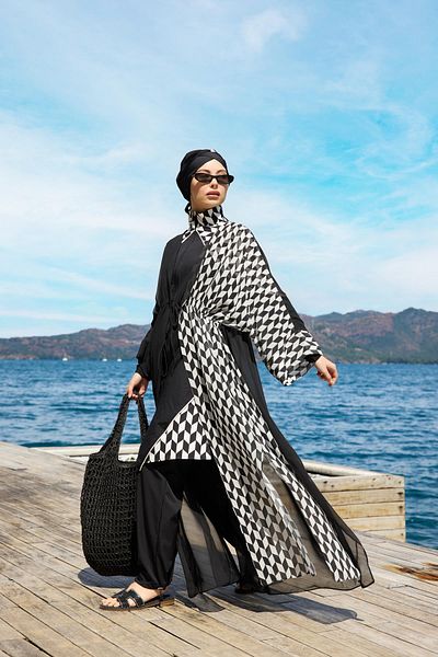 NS TASARIM MAYO Zirya Model Hooded Design Hijab Pareo