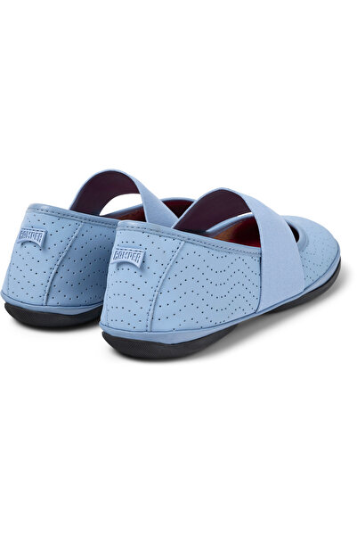 CAMPER Women’s Blue Mary Jane Flats with Lightweight Design and Leather Perforated Texture Right